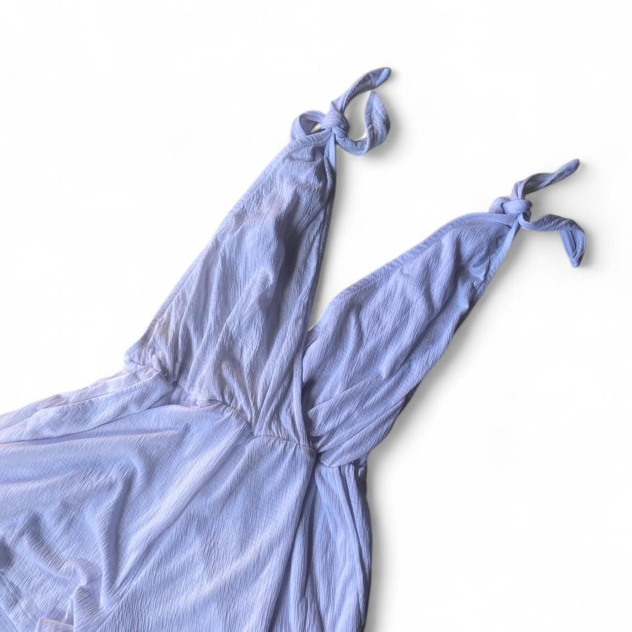 White linen look tie sleeve romper playsuit 🤍 Depop