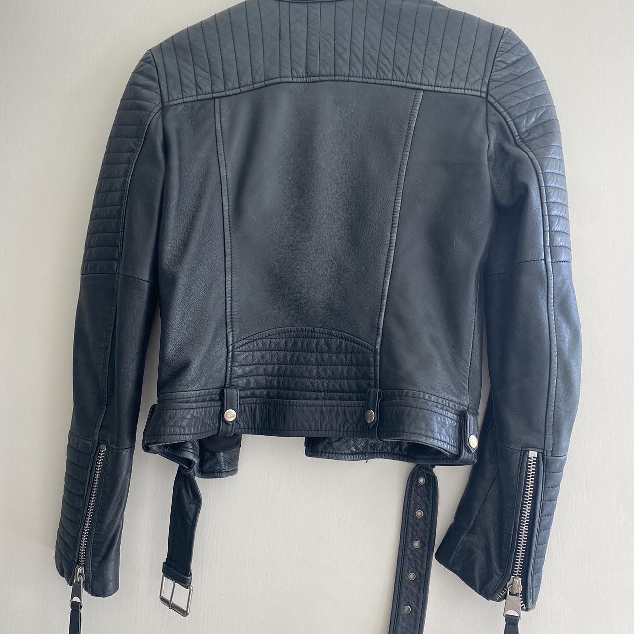 Zara real leather biker jacket Love this jacket so... - Depop