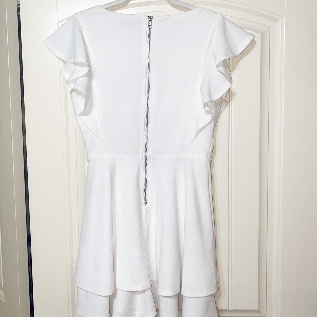 Midnight Doll Women's White Dress Depop