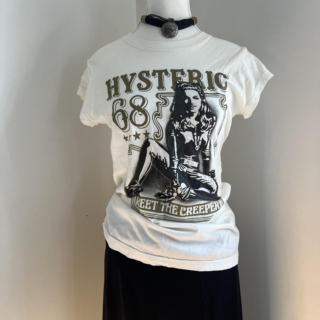 Hysteric Glamour 'Meet the Creeper' Baby Tee Free... - Depop