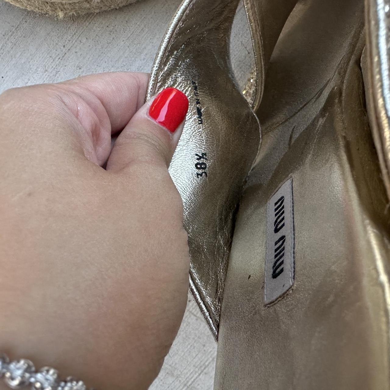 Miu Miu Women's Slides - Gold - US 8.5 – Miu Miu … - image 3