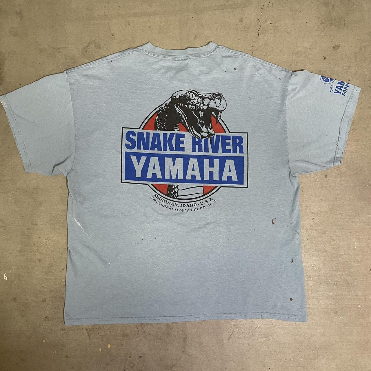 Snake River Yamaha Y2K Paint Distressed T-Shirt Dirt - Depop