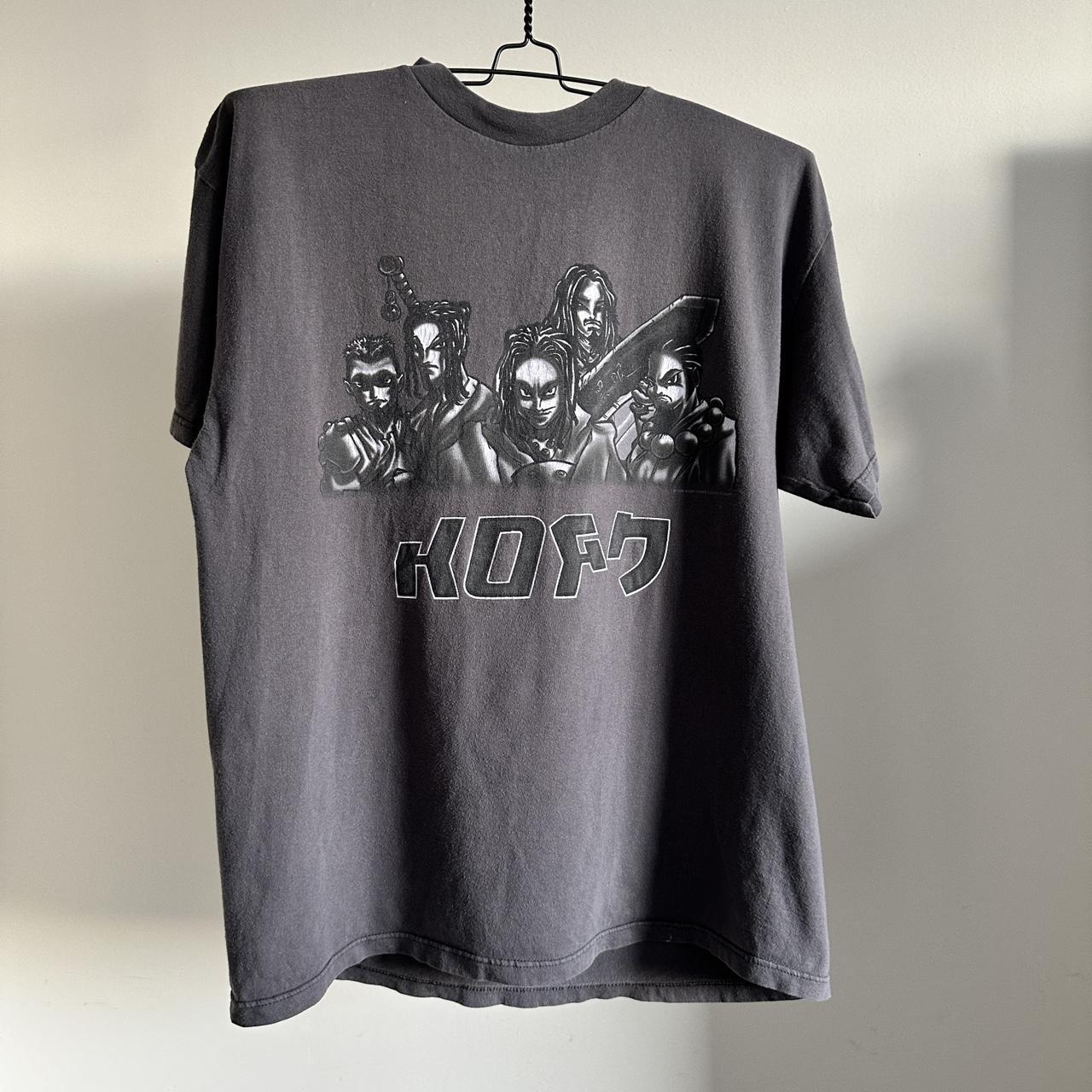 Vintage Korn 1999 Anime Logo Giant Tag T-Shirt Nu...