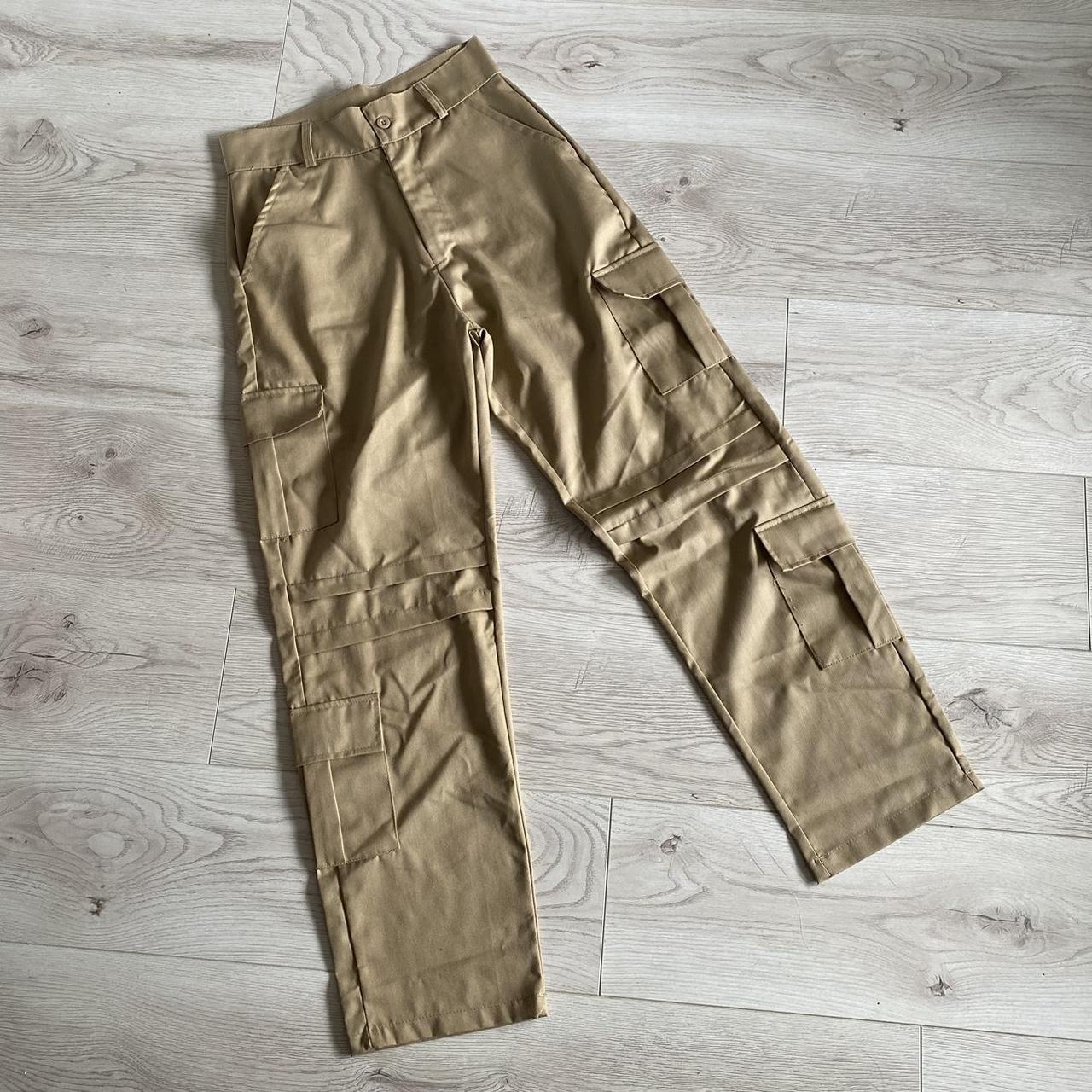 stone wide leg cargo pants • Pretty Little Thing •... Depop