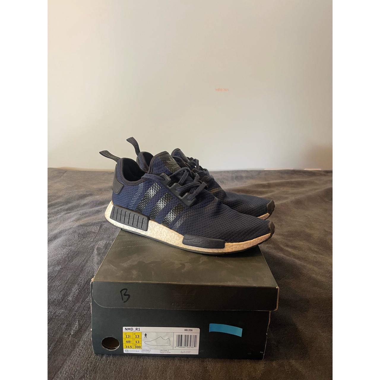 Adidas NMD R1 Navy Blue Black White UK13 Depop