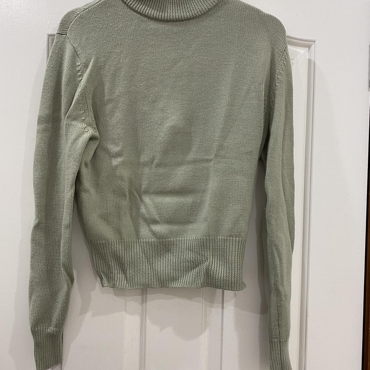 Kookaï Sage Green Knit Sweater 100% Wool Worn a few Depop