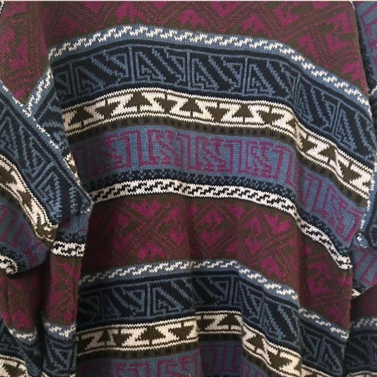 Vintage Women's Sweater - Multi/Purple - L – 80s … - image 4