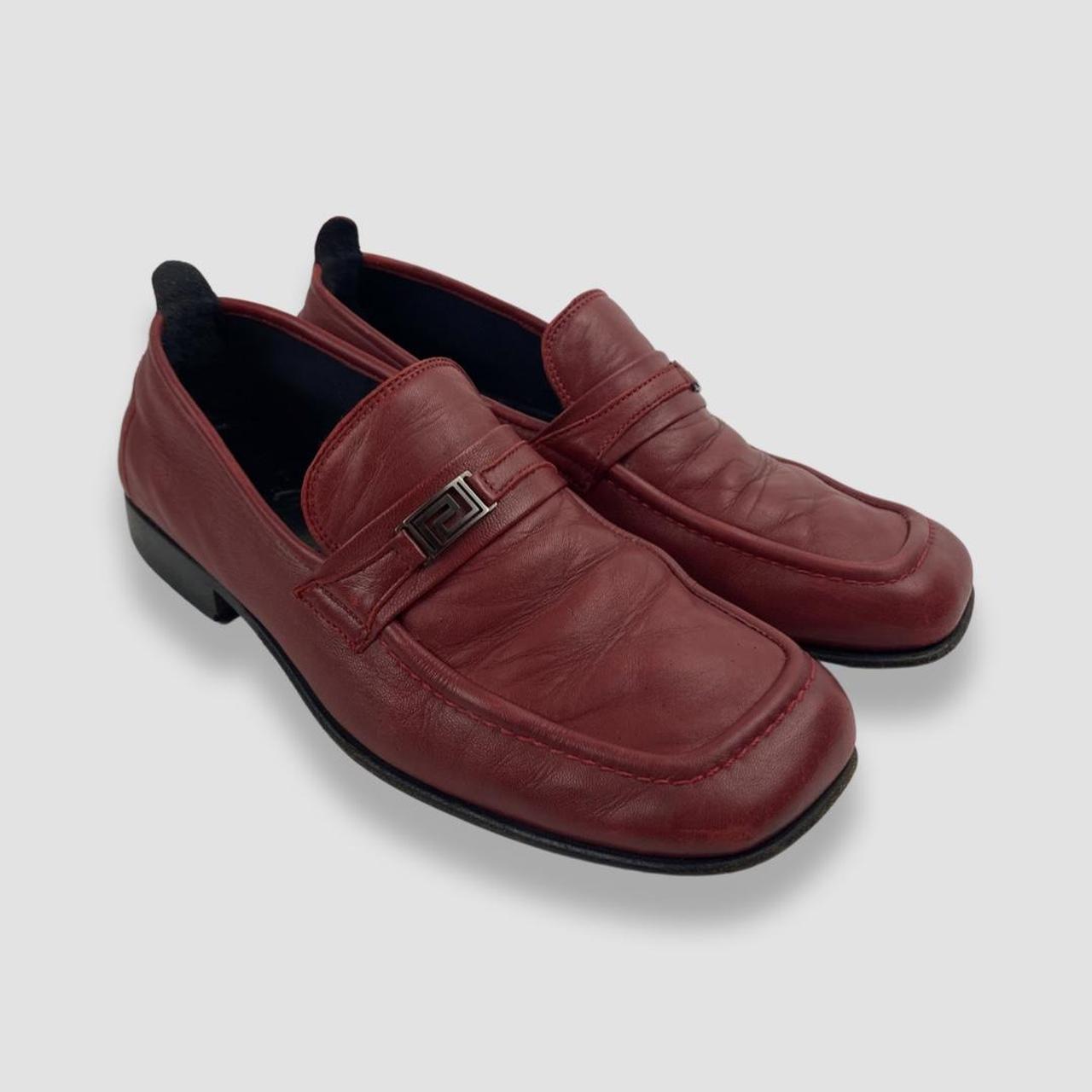 Versace Men's Red Loafers Depop