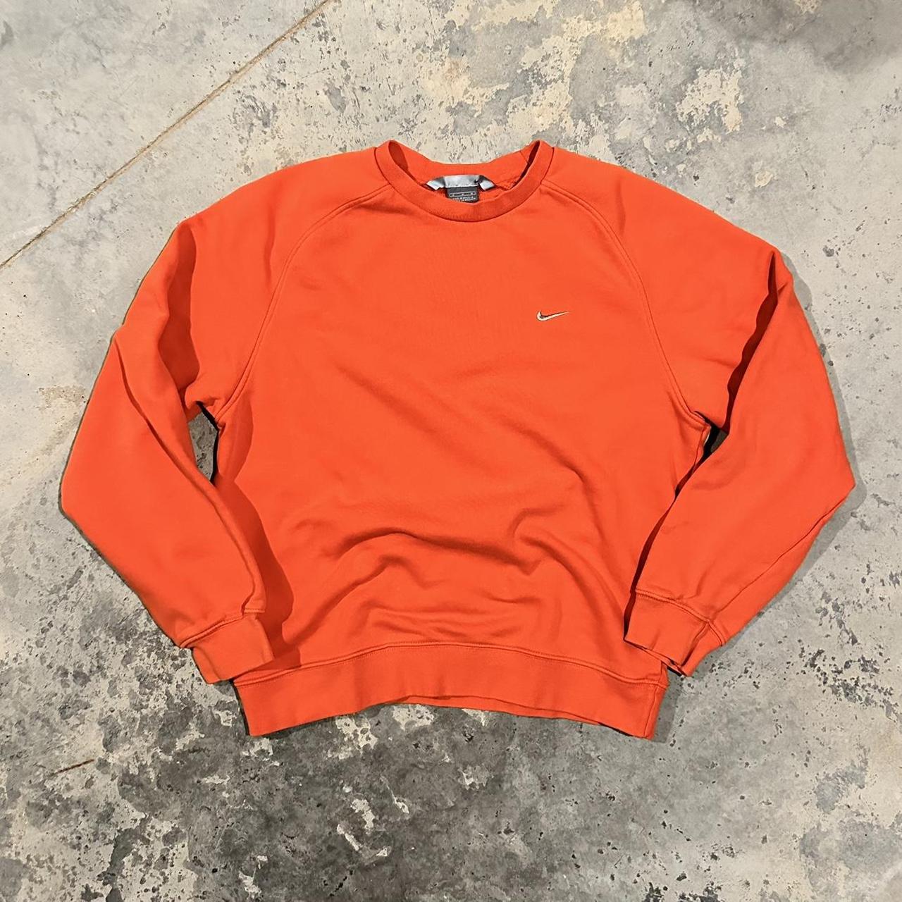 nike essential crew sweatshirt orange