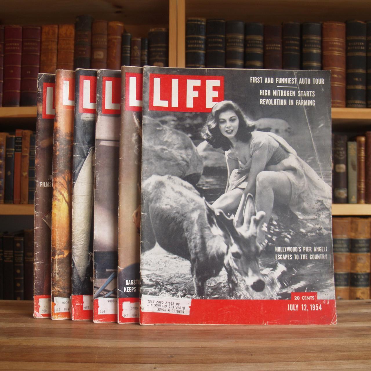 Collection of six Life Magazines from the 1950s -... - Depop