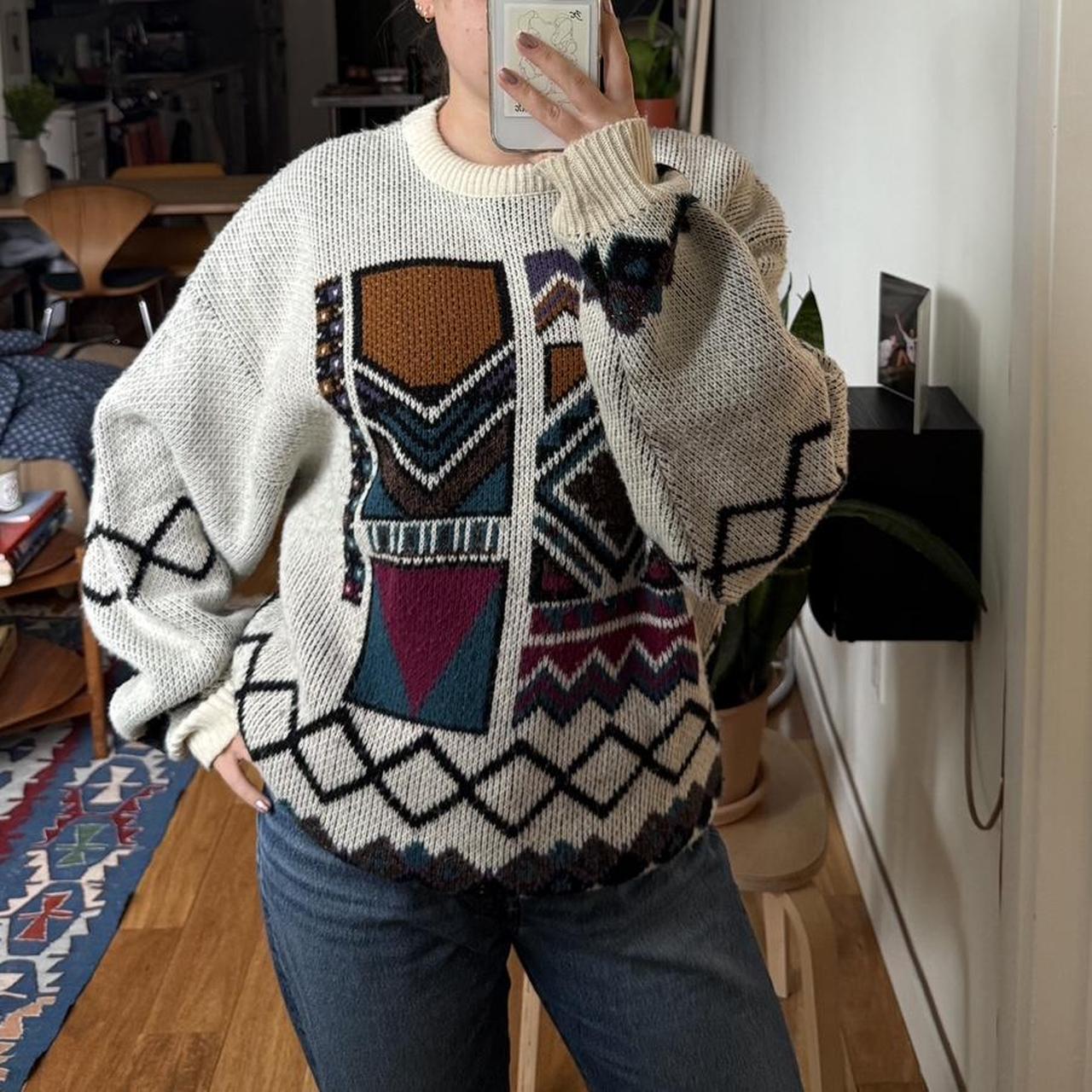 London Fog Men's Sweater - Multi/Cream - XL – Ret… - image 1