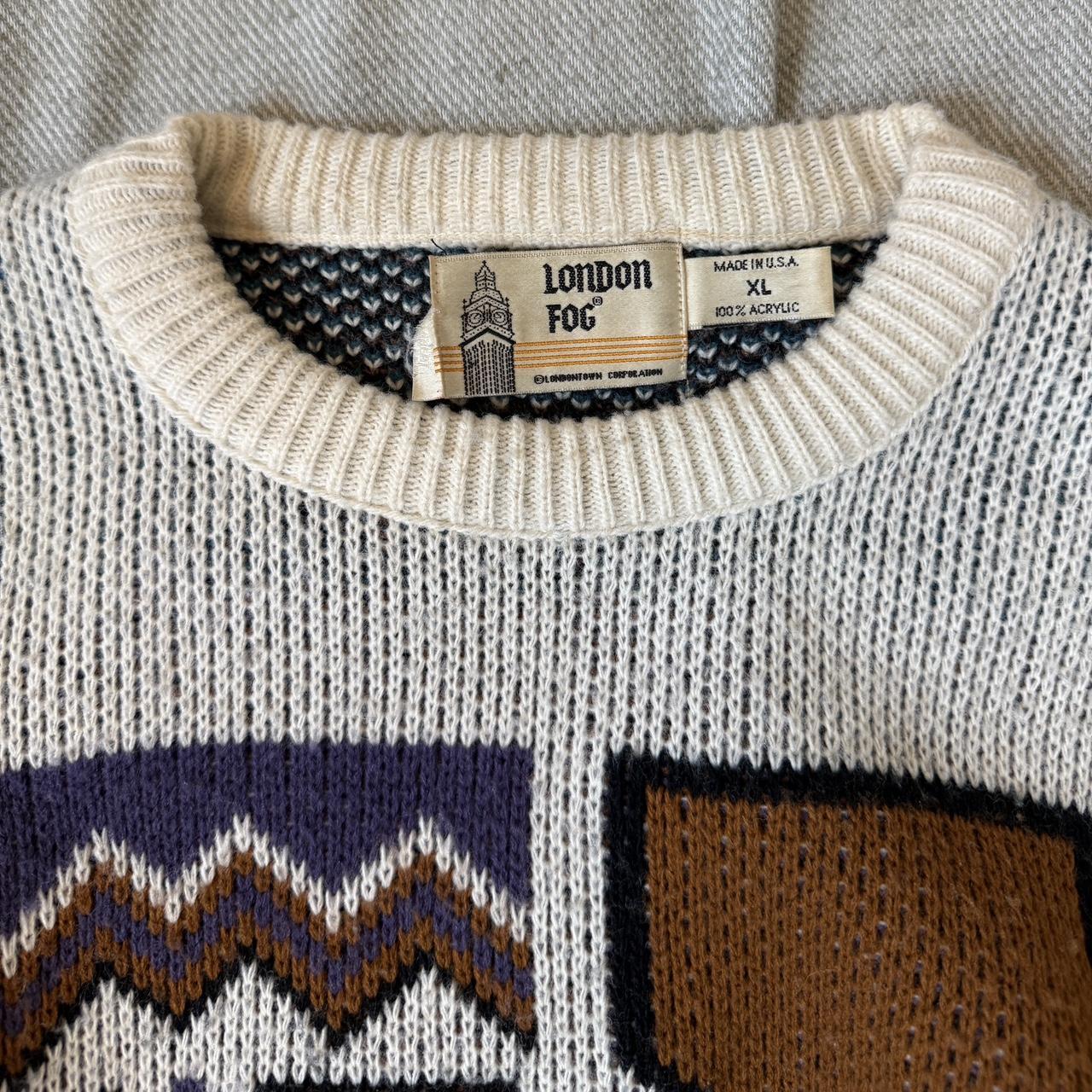 London Fog Men's Sweater - Multi/Cream - XL – Ret… - image 2