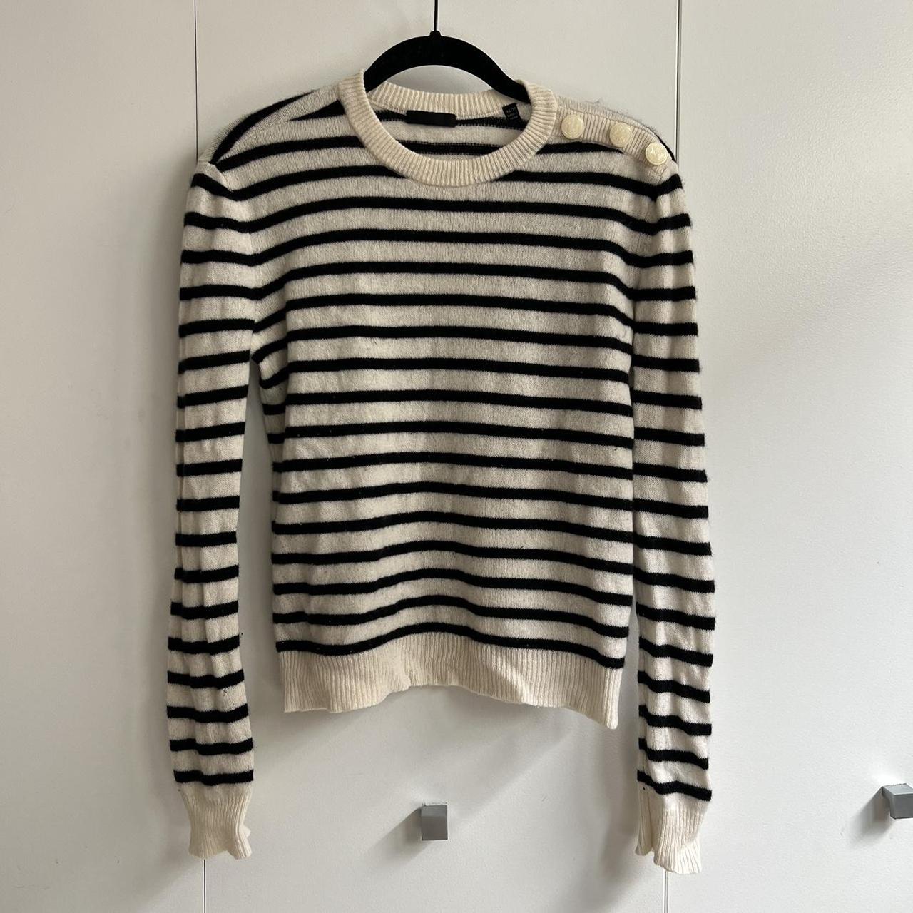 385 ATM Black Ivory Chalk White Cashmere Stripe. Depop