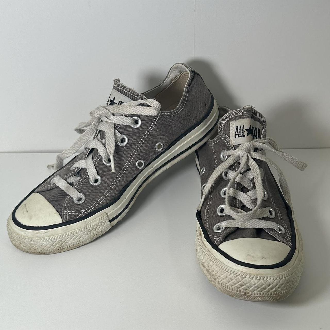 Women s size 6 grey low top converse all star. Depop