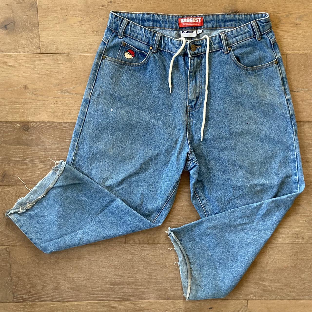 Insanely baggy light wash jeans by butter goods... - Depop