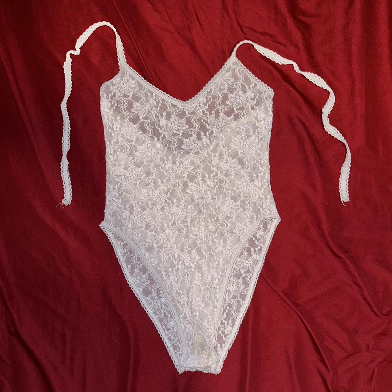 WHITE FISHNET BODYSUIT