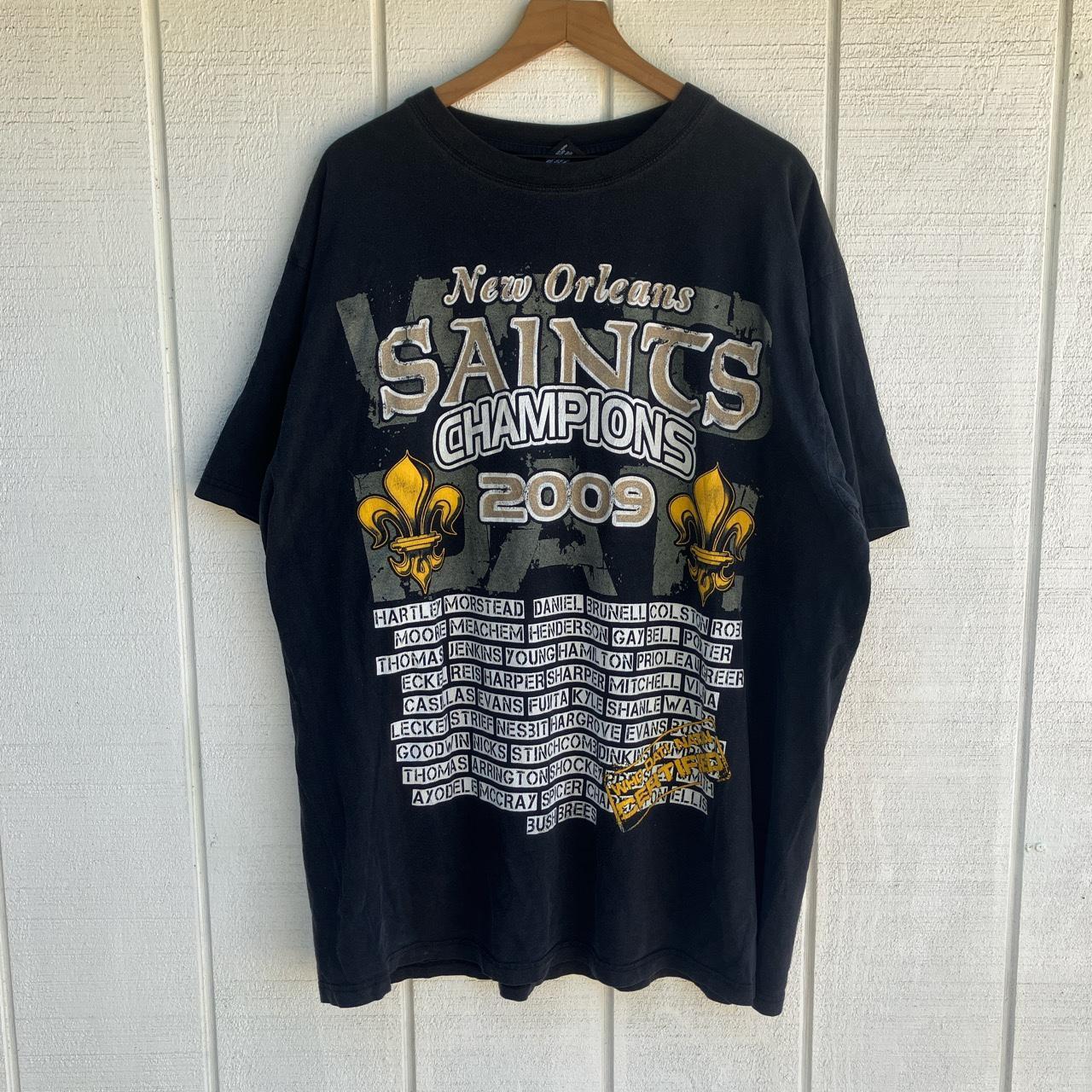 Vintage Super Bowl 2009 New Orleans Saints T-Shirt - Depop