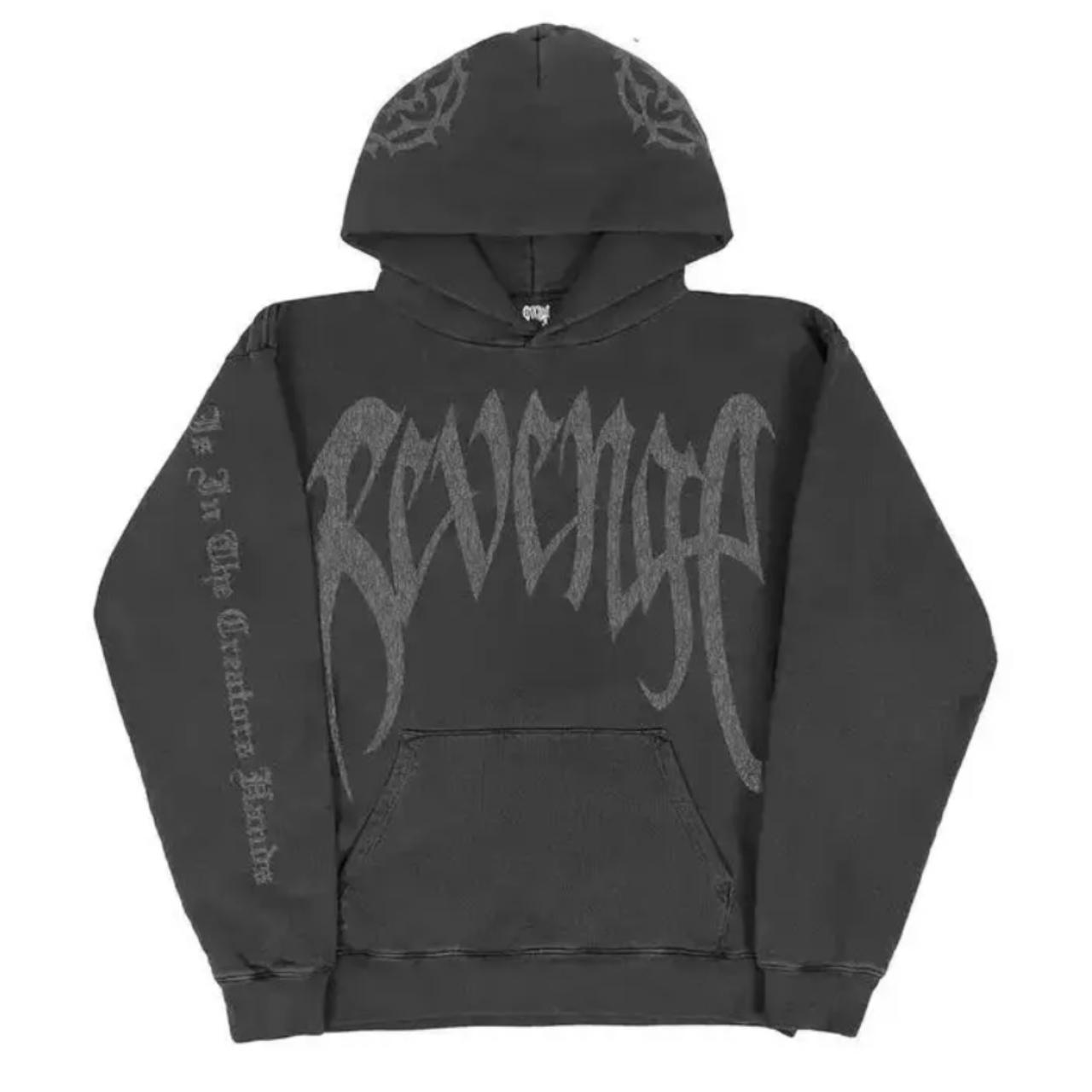 Sale Revenge Distressed Arch Logo ‘Black’ Hoodie