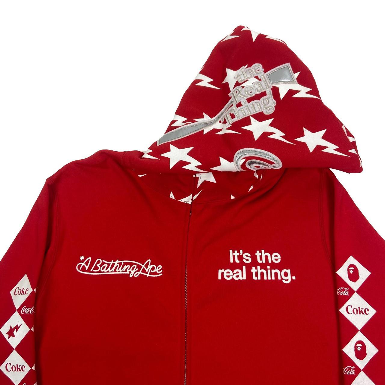 Authentic Rare Bape x Coca Cola Bapesta Red Full Zip... - Depop