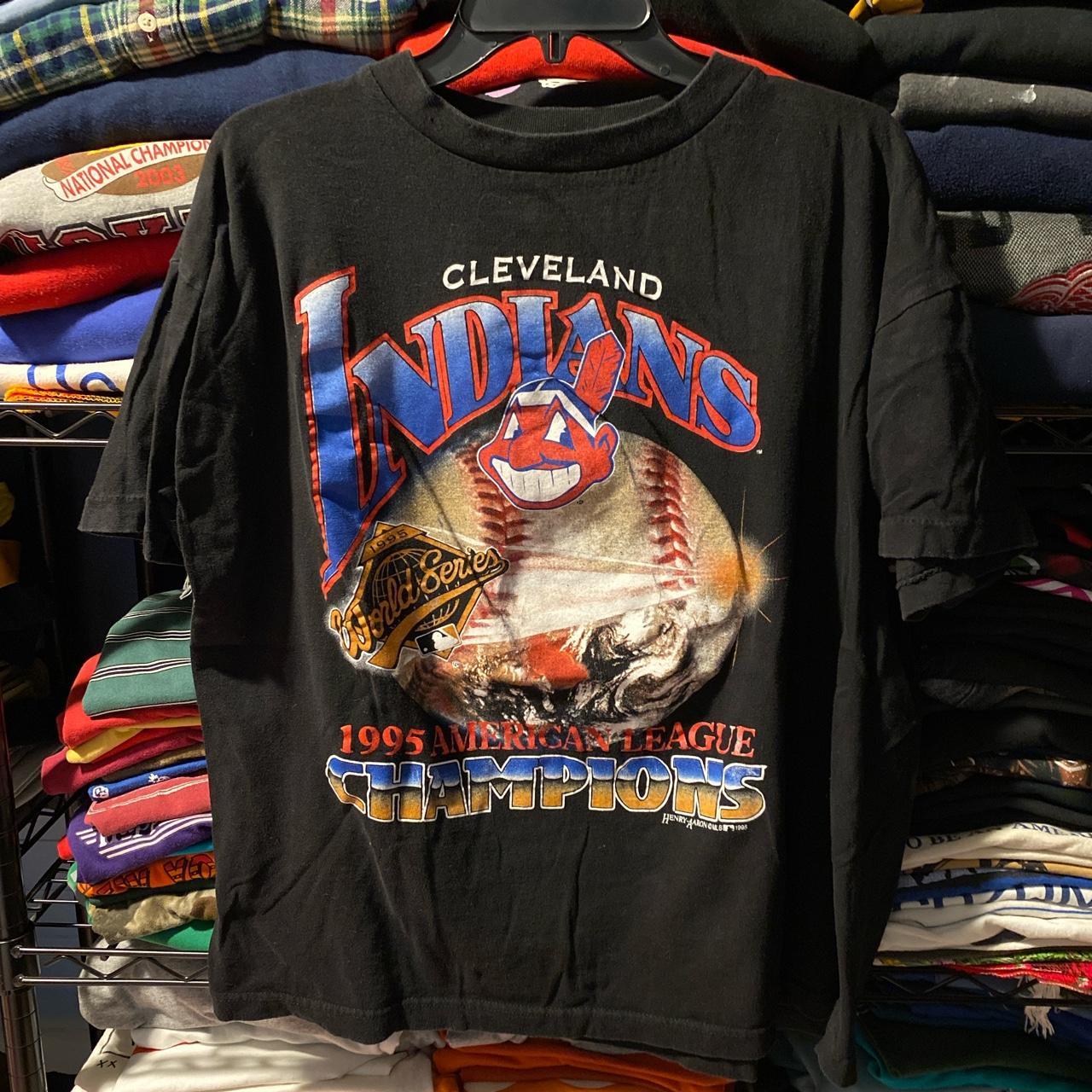 vintage 90s Cleveland Indians 1995 World Series - Depop