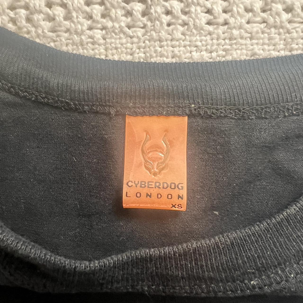 Cyberdog graphic baby tee Never worn 3D graphic | Depop