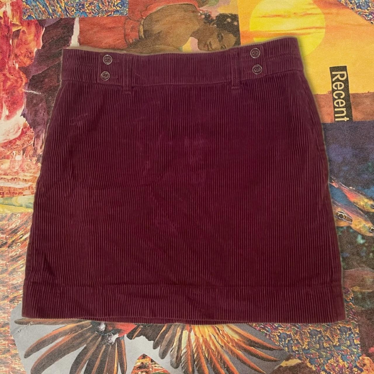 Burgundy skirt corduroy best sale