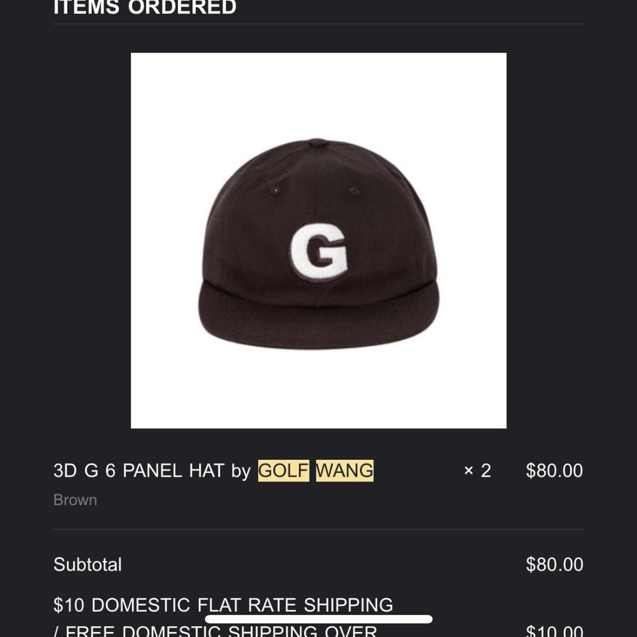 Golf wang dark brown 3D g hat , Brand new never...