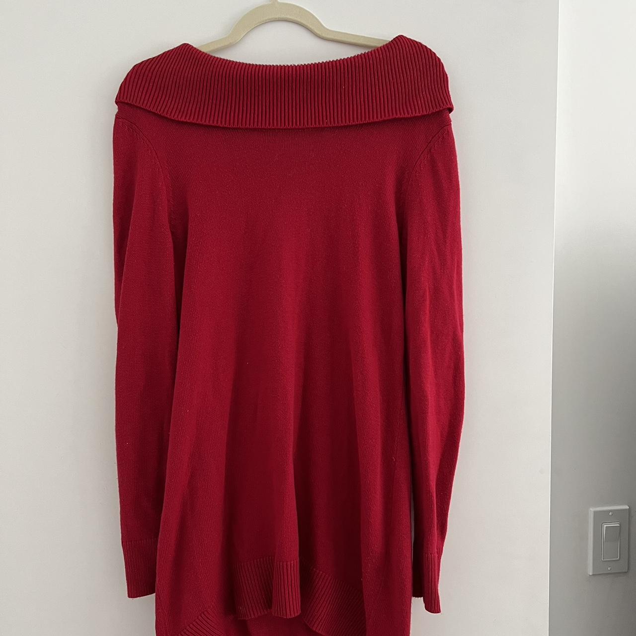 Chicos Red off the shoulder sweater dress - Depop