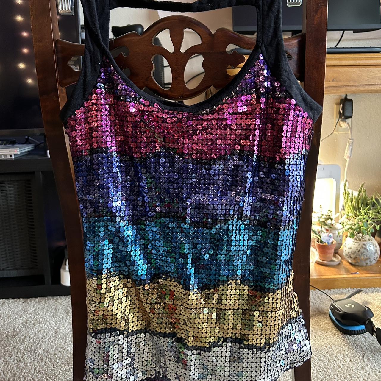 The cutest y2k sequin tank top! So soft So... - Depop