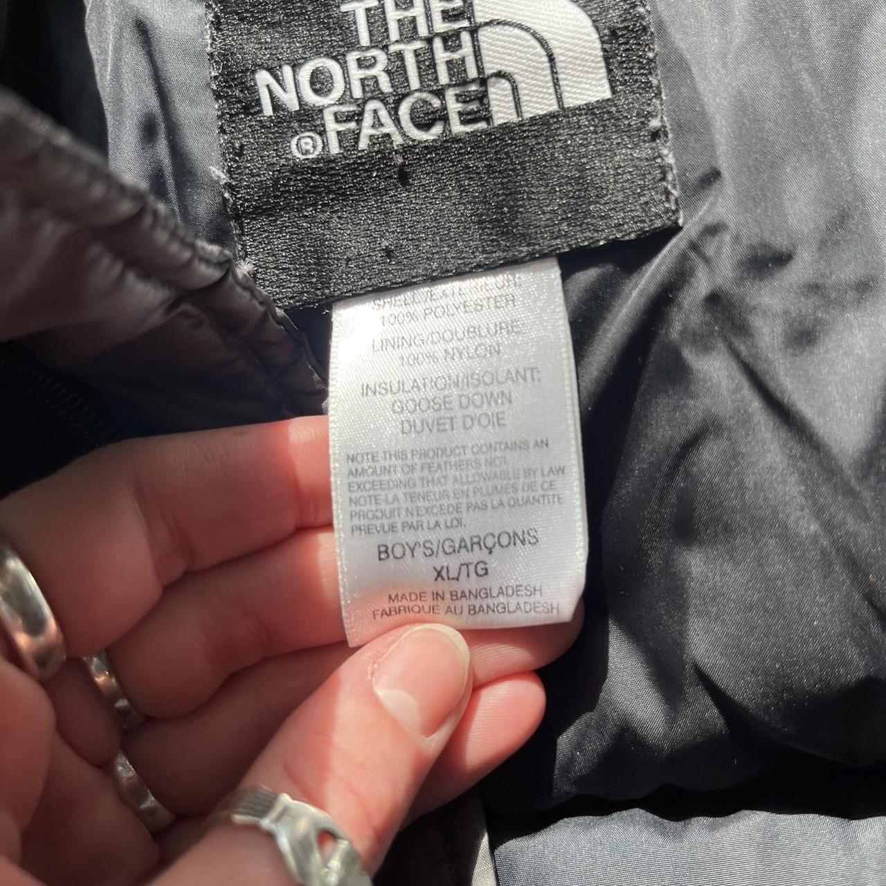 Grey and black color block north face! Size boys XL... - Depop