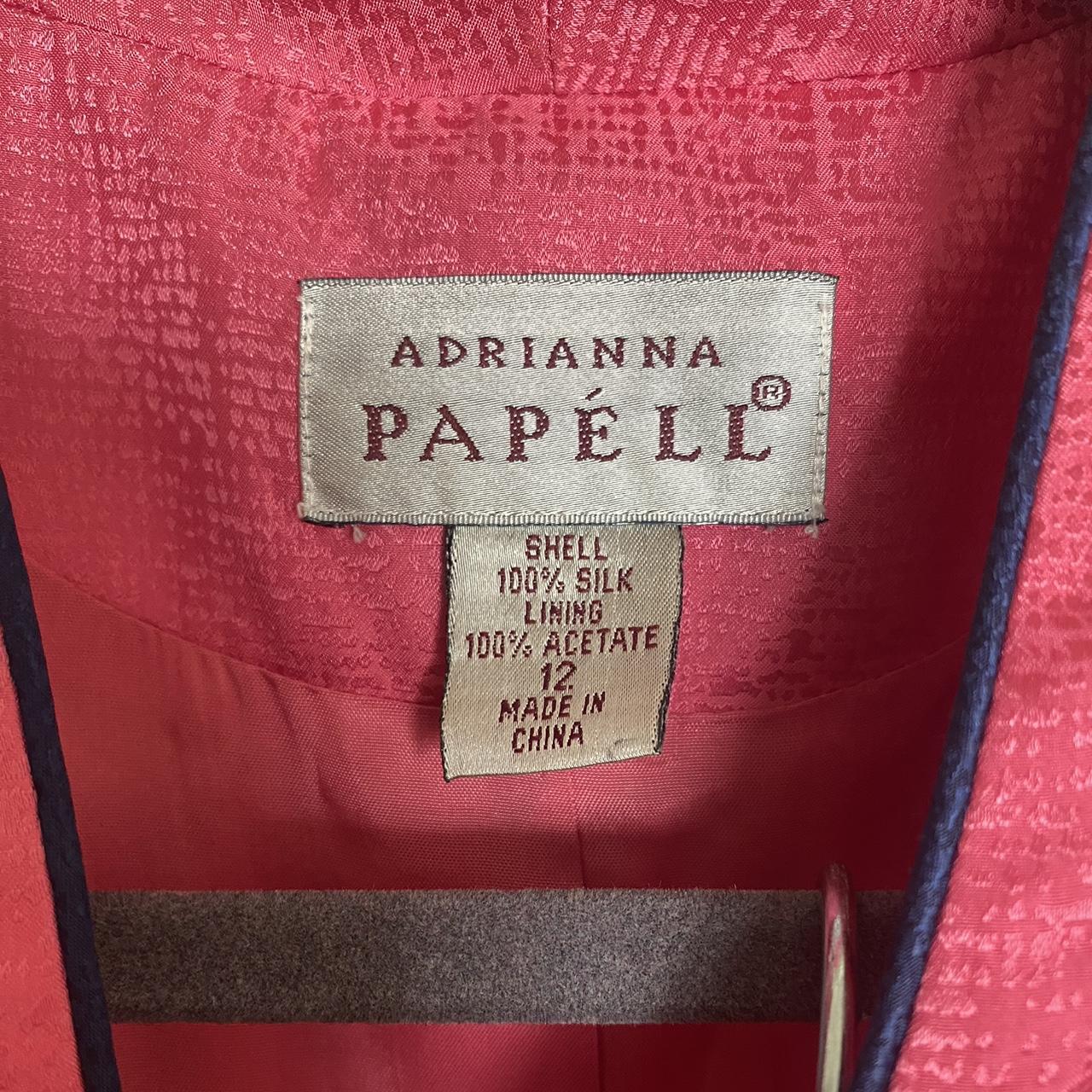 Adriana Papell Pink Silk Suit Size Womens 12 Depop