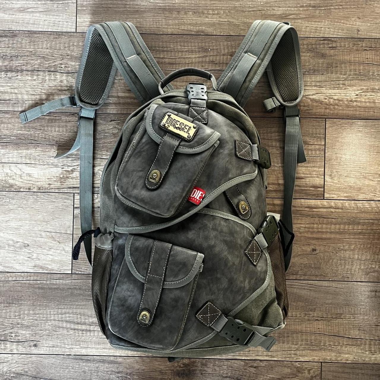 Vintage DIESEL Cargo Military Backpack Tons of... | Depop