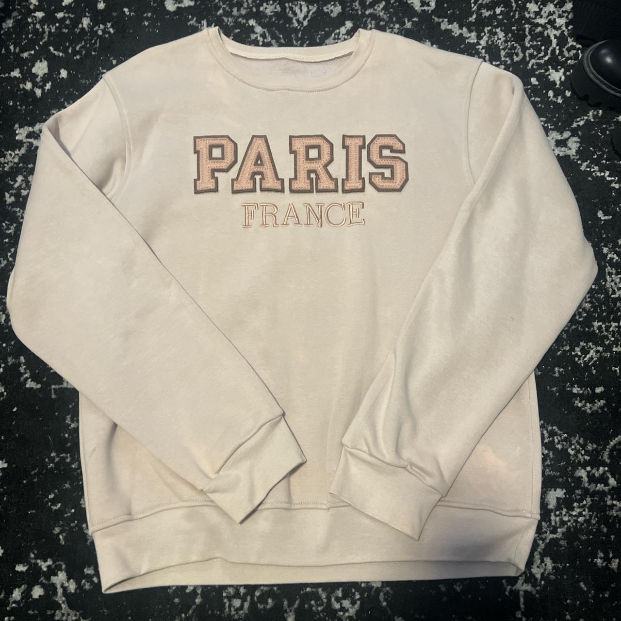 oversized beige tan clean girl sweatshirt crewneck... - Depop