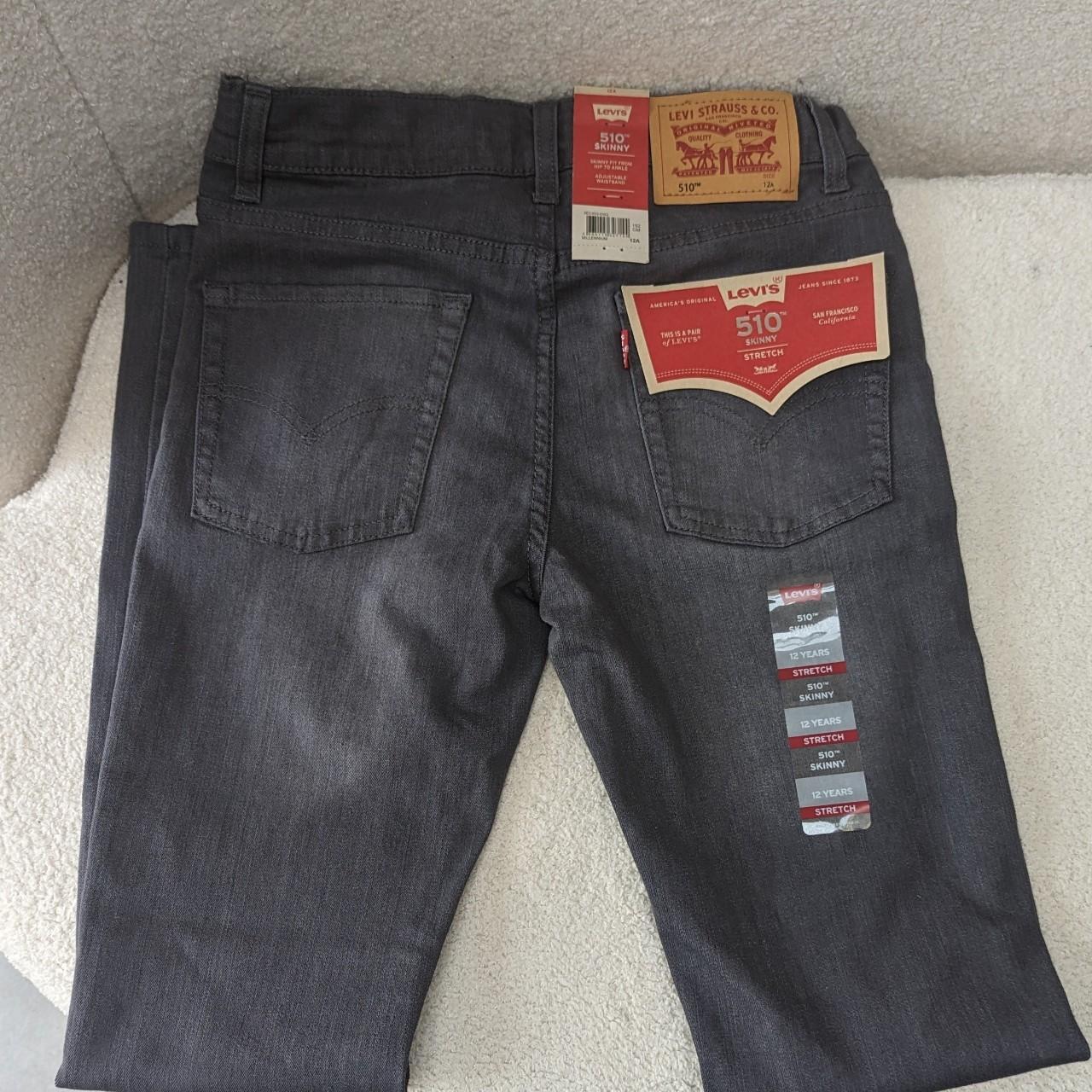 Levi's 510 skinny jeans grey age 12. Brand new with... - Depop