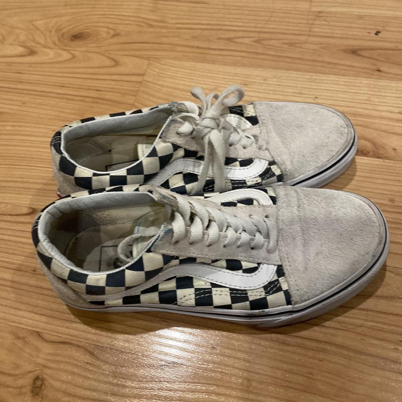 Checkered vans size 4 best sale