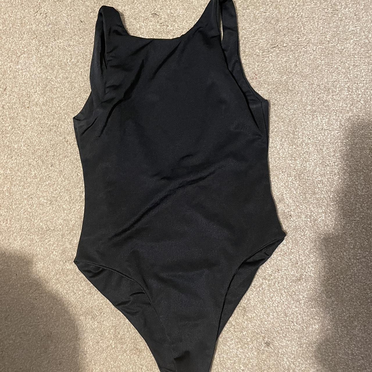 PLT Black low scoop back bather Size 10 Worn once,... - Depop