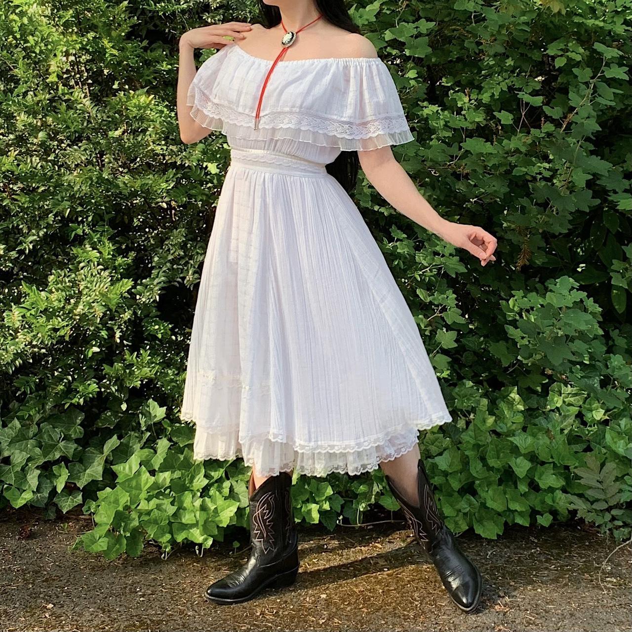 Vintage white cheap summer dress