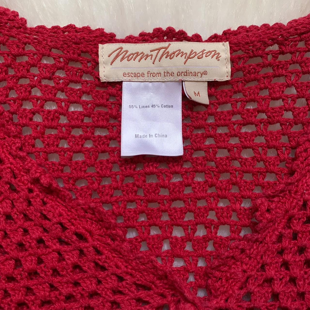 Red crochet cardigan 🍓 Vintage short sleeve summer Depop