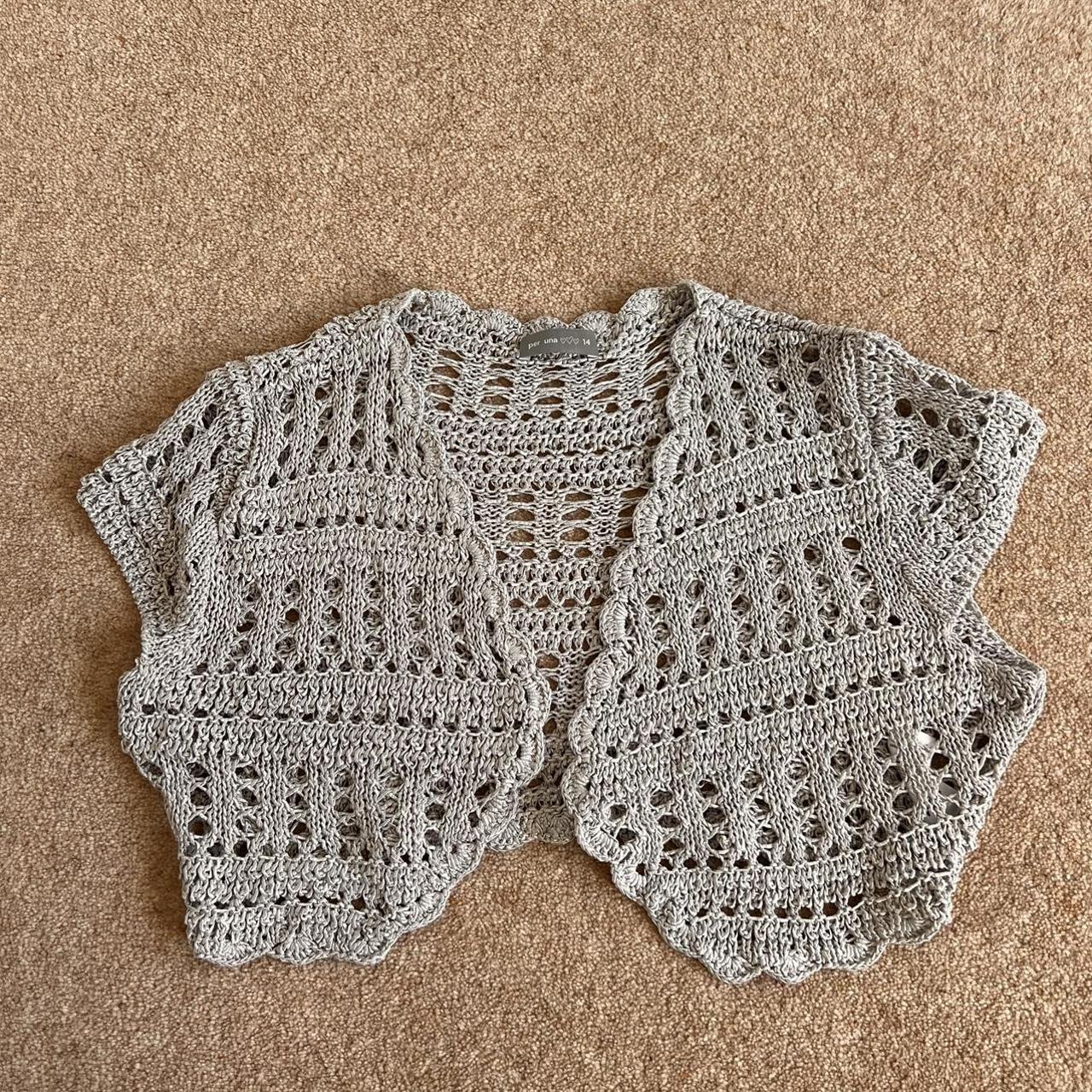 Women's Silver Cardigan Depop