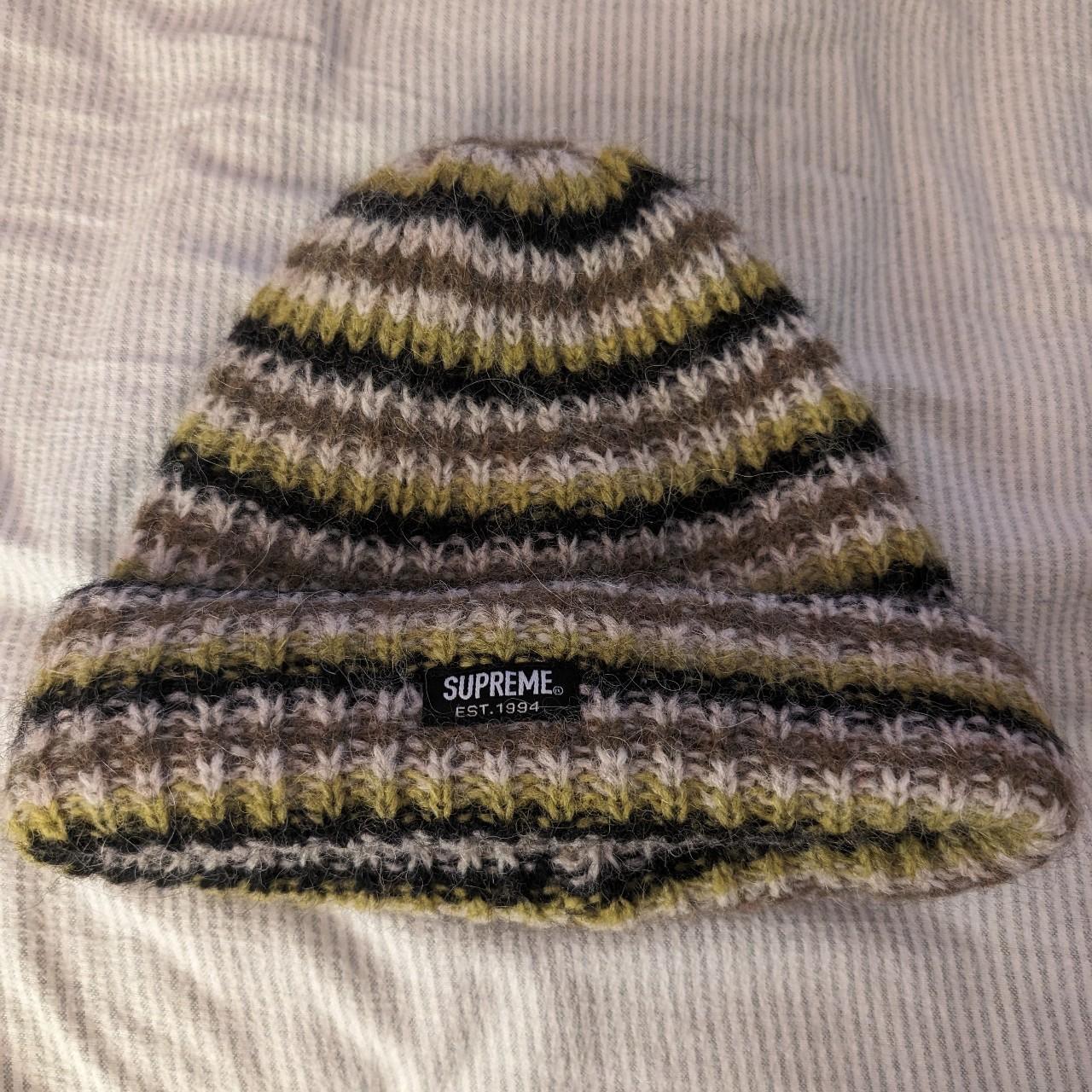 Supreme Loose stripe beanie Bought but only wore a... - Depop