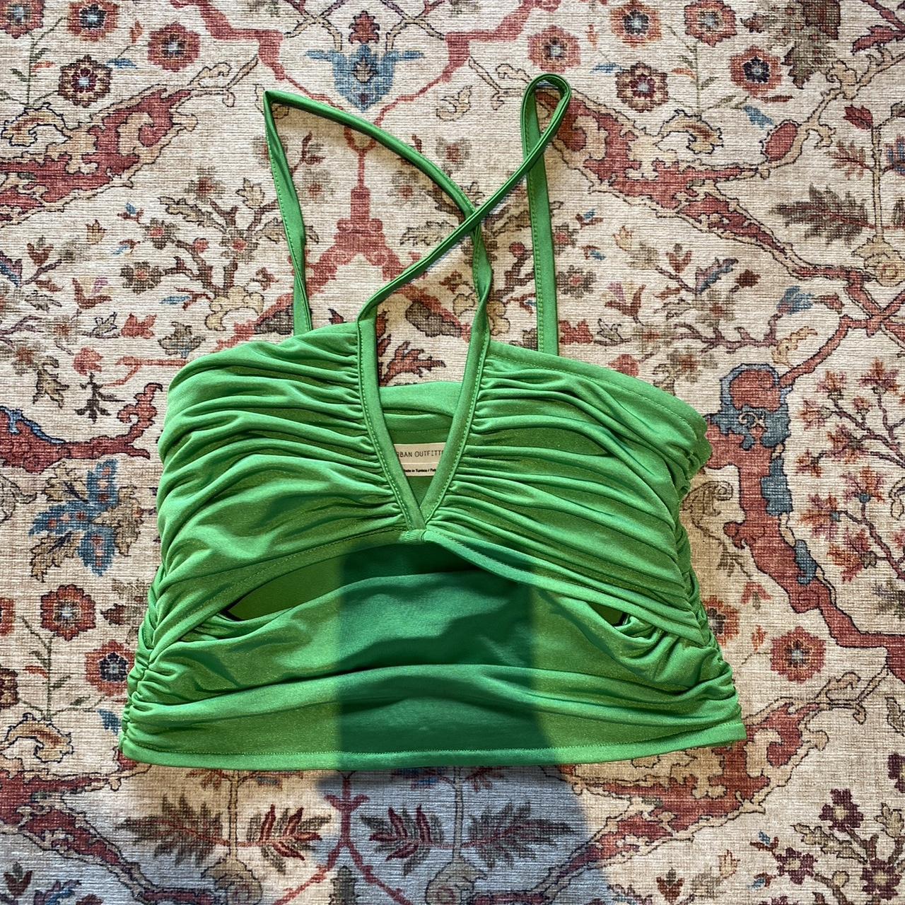 Urban outfitters green cut out top Perfect... - Depop