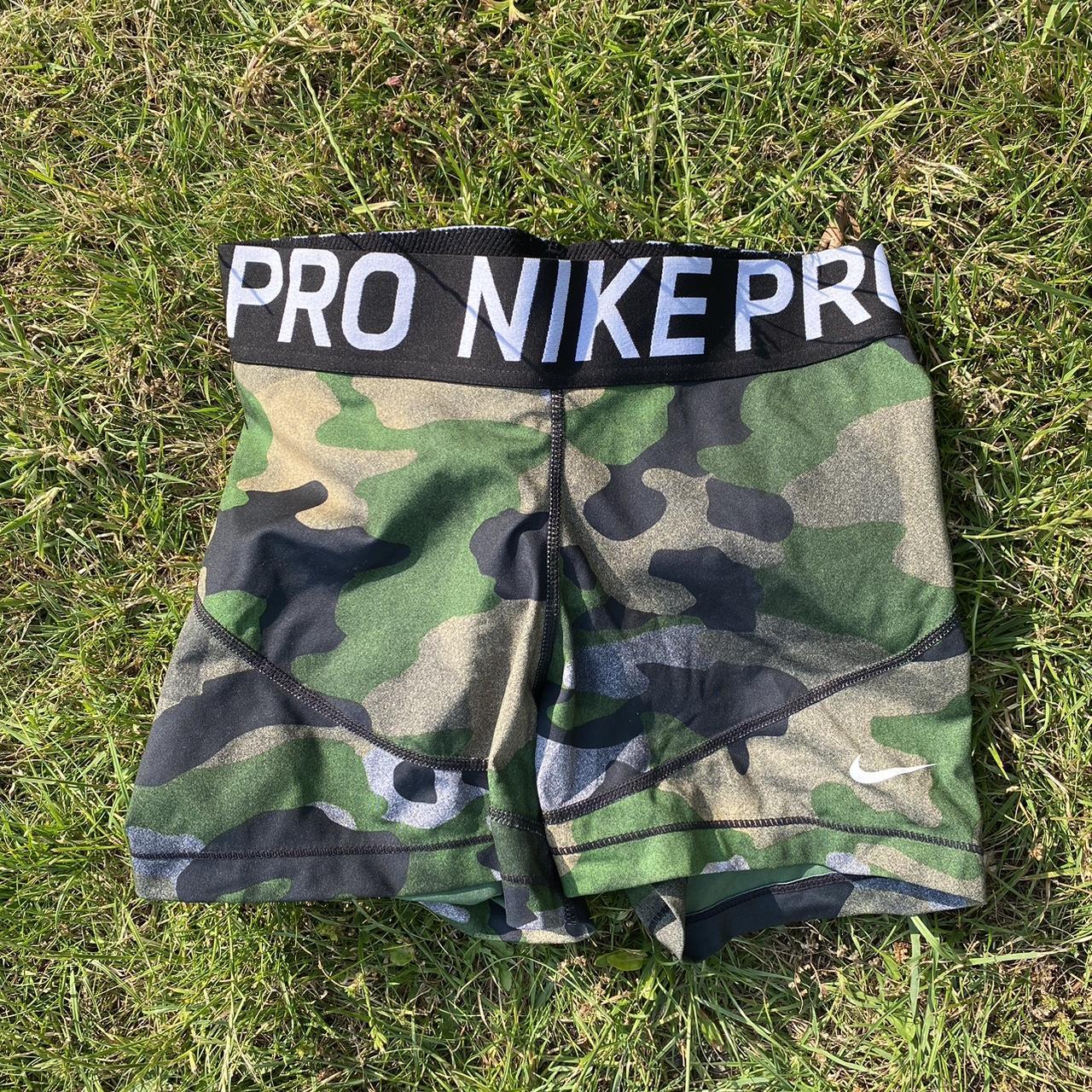 Camo Green Nike Pro Shorts Size Medium Good Depop 7122