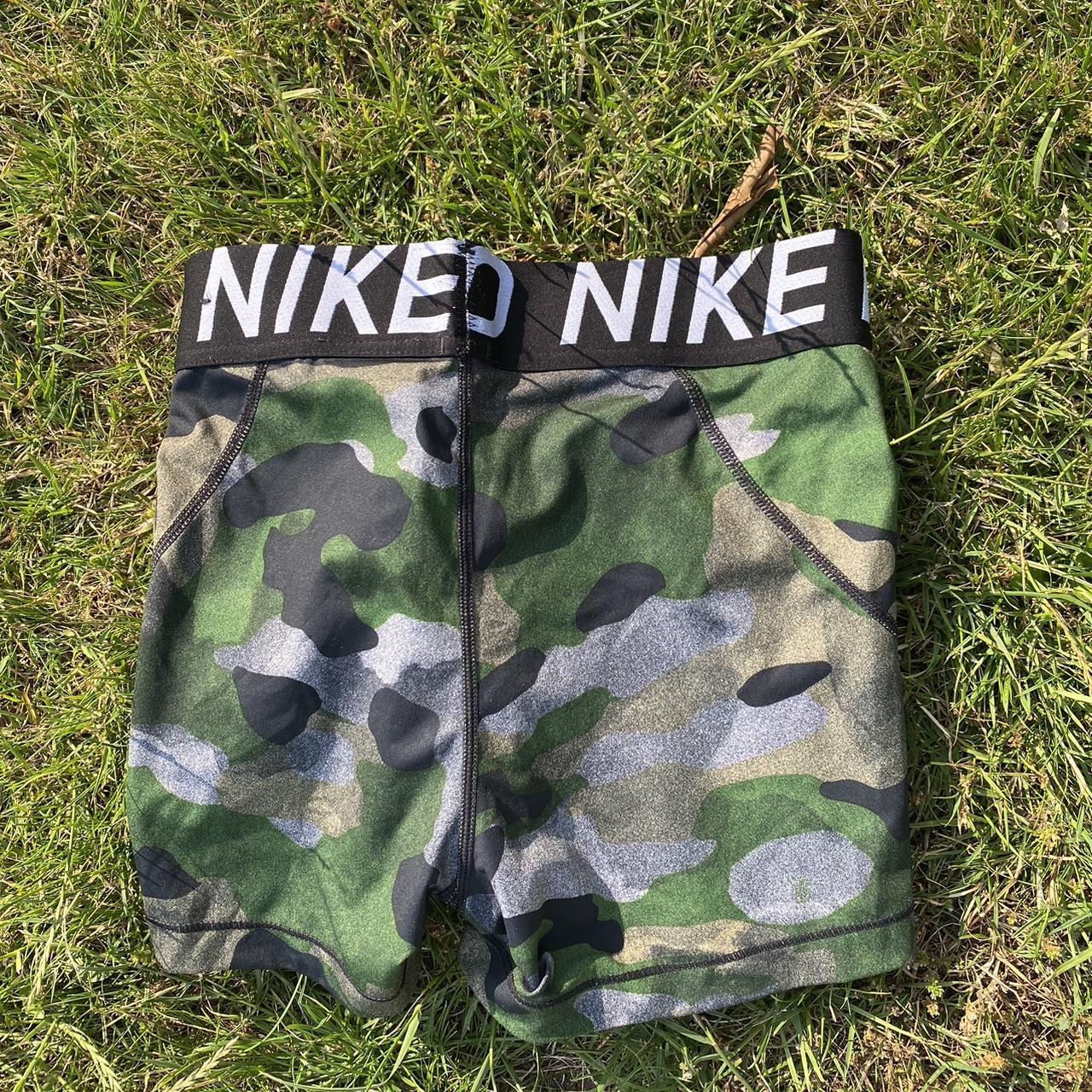 Camo Green Nike Pro Shorts Size Medium Good Depop 8899