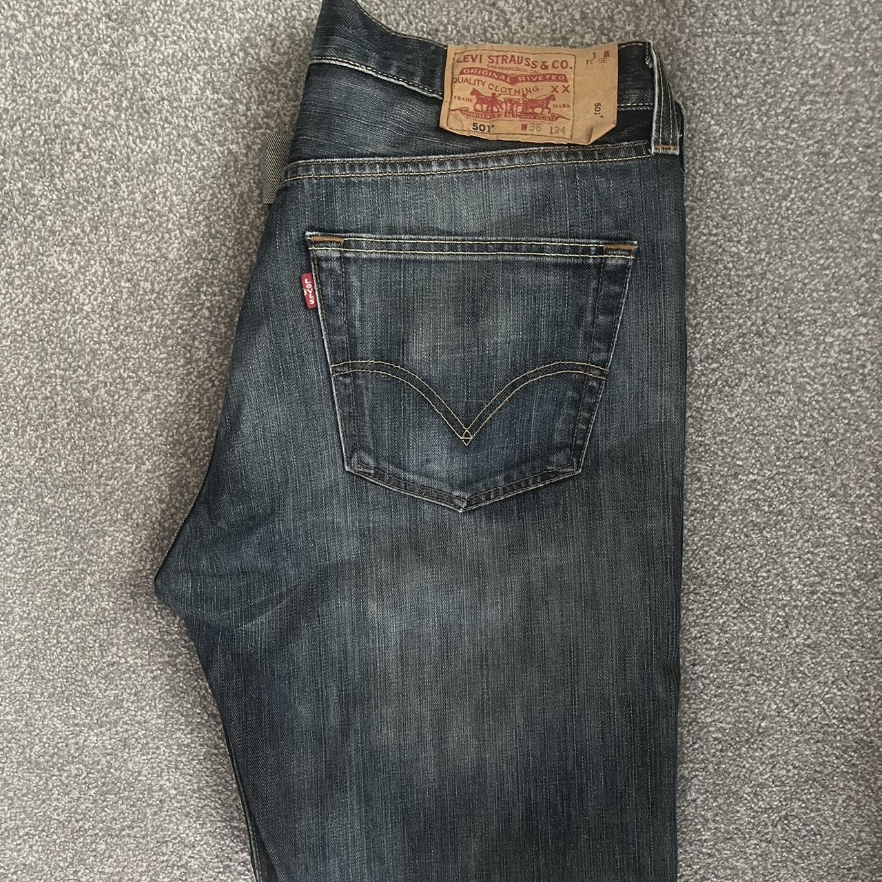 Vintage Levi’s 501 Label size W36 L34 - Depop