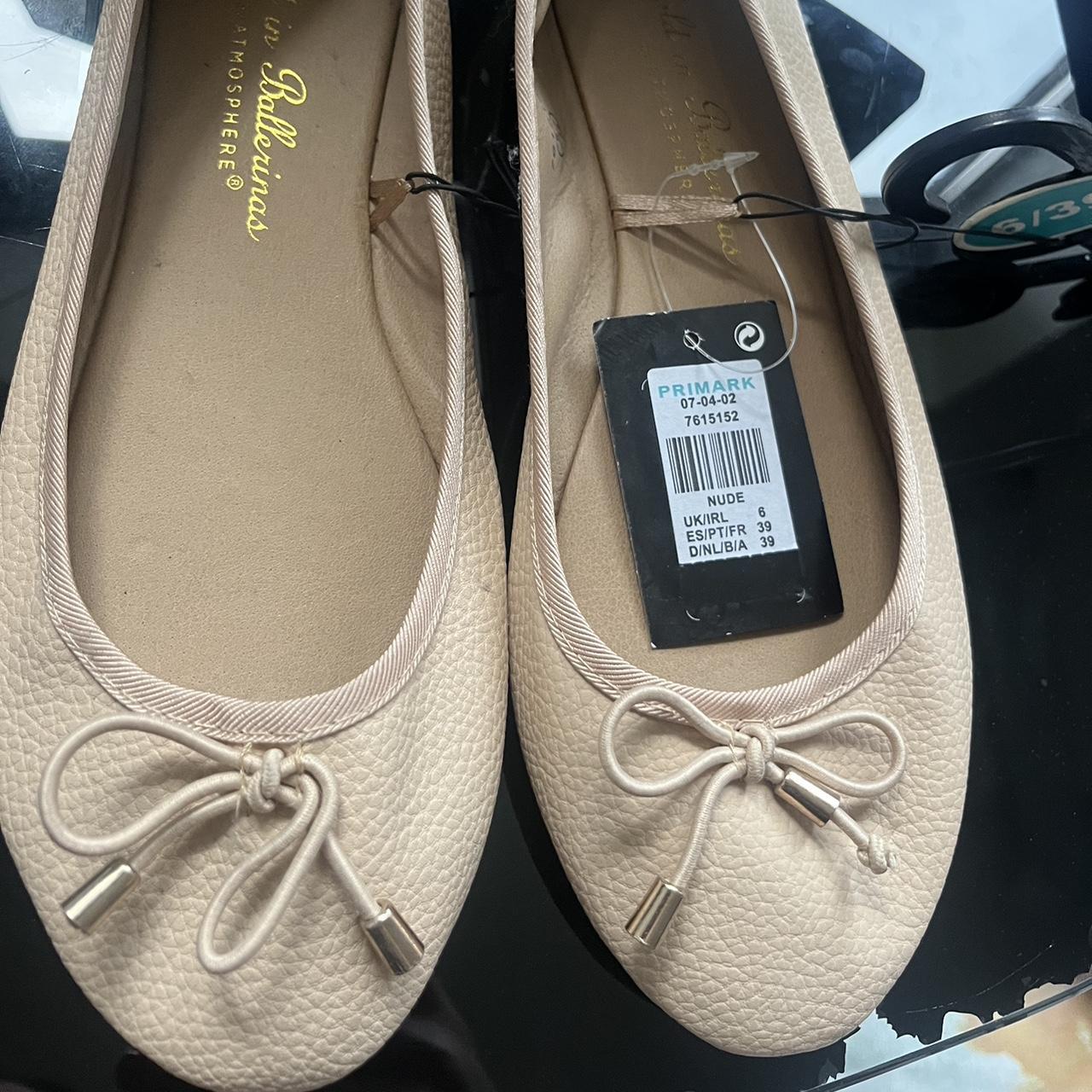 Cream beige Ballerina pumps / flats Primark /... - Depop