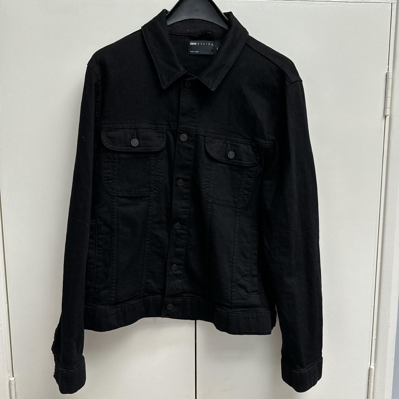 ASOS black trucker jacket cotton size 2XL Egyptian... - Depop
