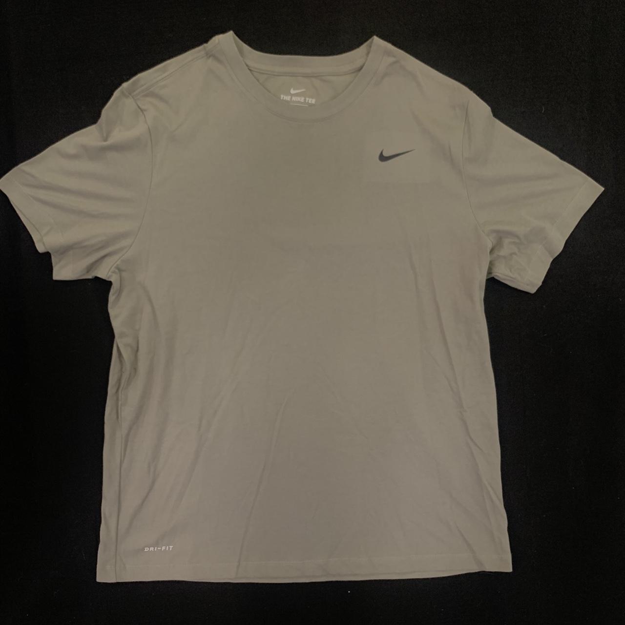 30. Modern Essential Nike Dri-Fit grey workout... - Depop