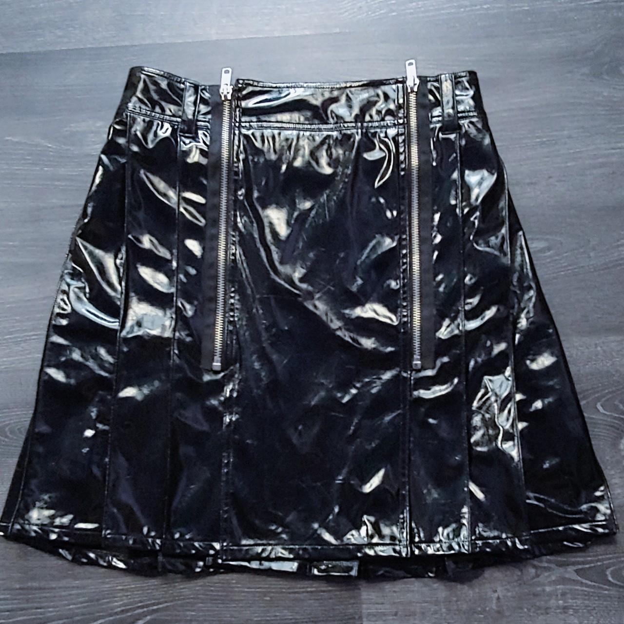 Vintage Lip Service men's classic black PVC kilt.... - Depop