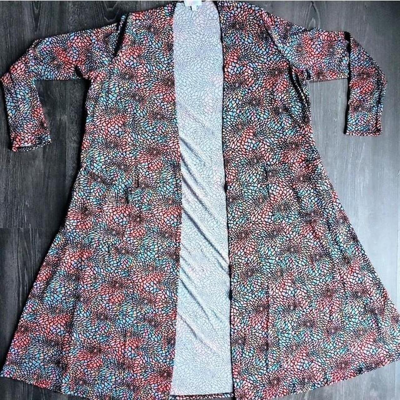 Lularoe multicolor floral longline wrap cardigan.