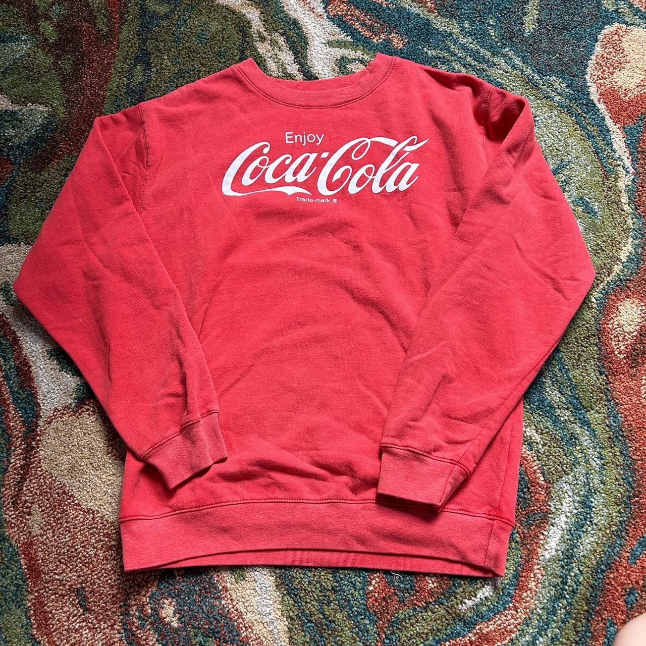 Red Original Coca Cola Crewneck Size Small In Men Depop